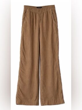 Women’s Wide Leg 100% Linen Pants - Brown